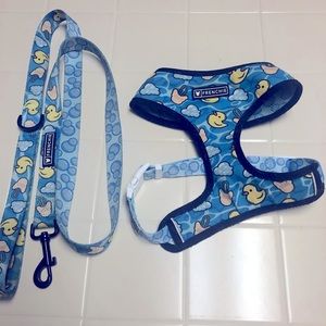 Frenchie Bulldog Reversible Harness & Matching Leash Set